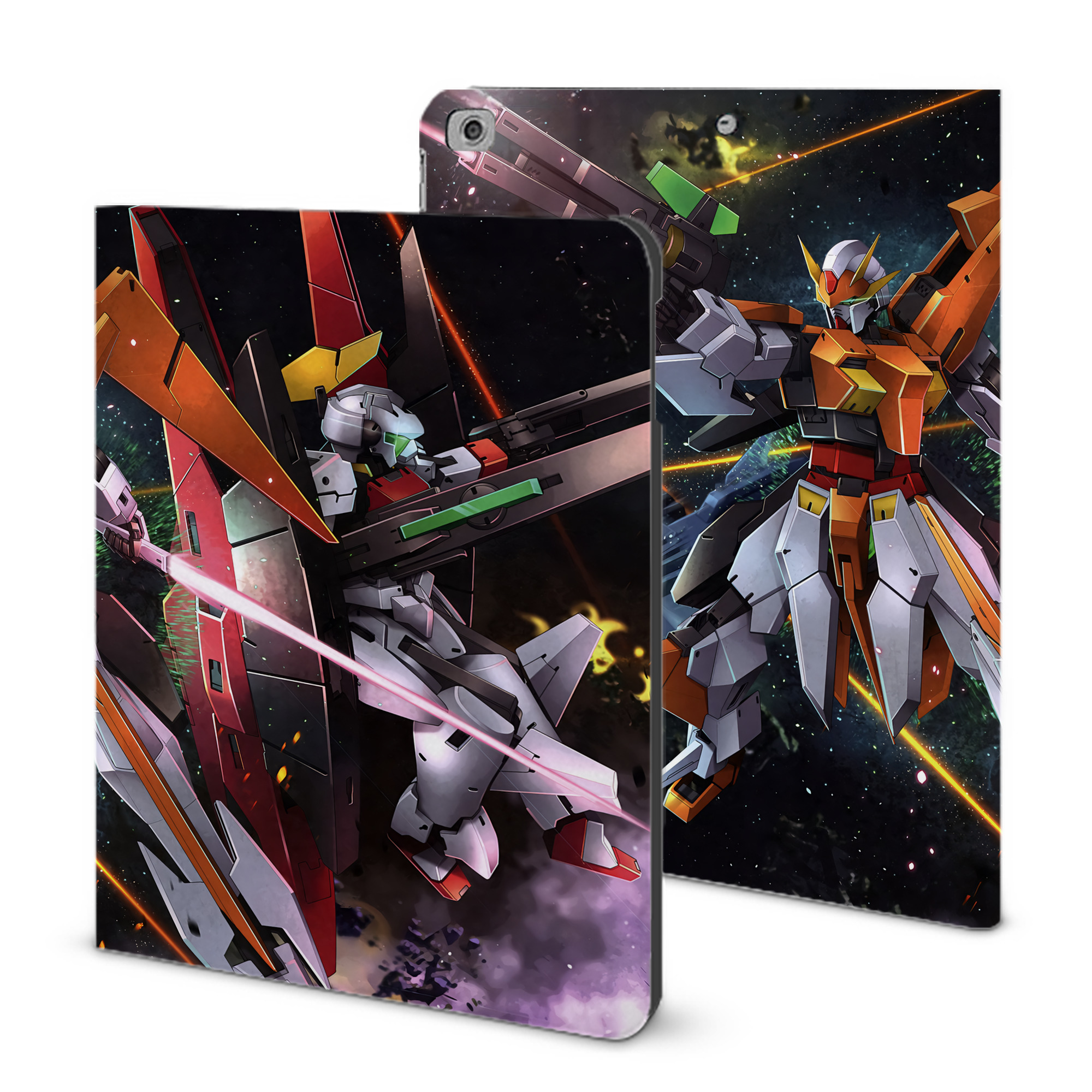 （画像用） 機動戦士ガンダム Mobile Suit Gundam IPad ケース ブック型 PUレザー TPU 耐衝撃 軽量 薄型 ペン収納なし 全面保護 IPad 各モデル対応
